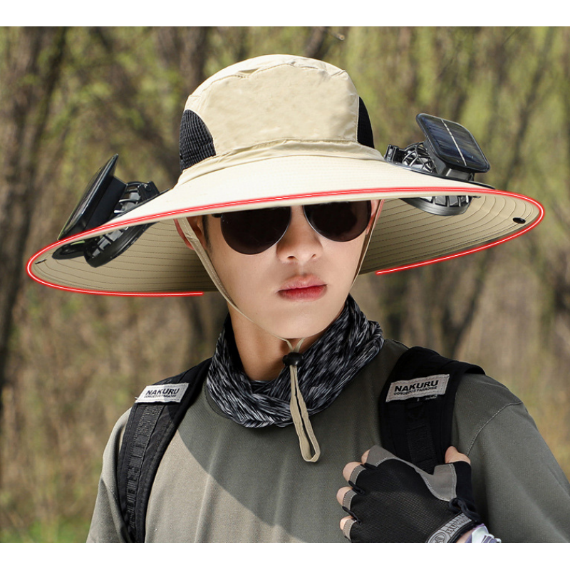 Detachable Wide Brim 2 Solar Fan Hat 1