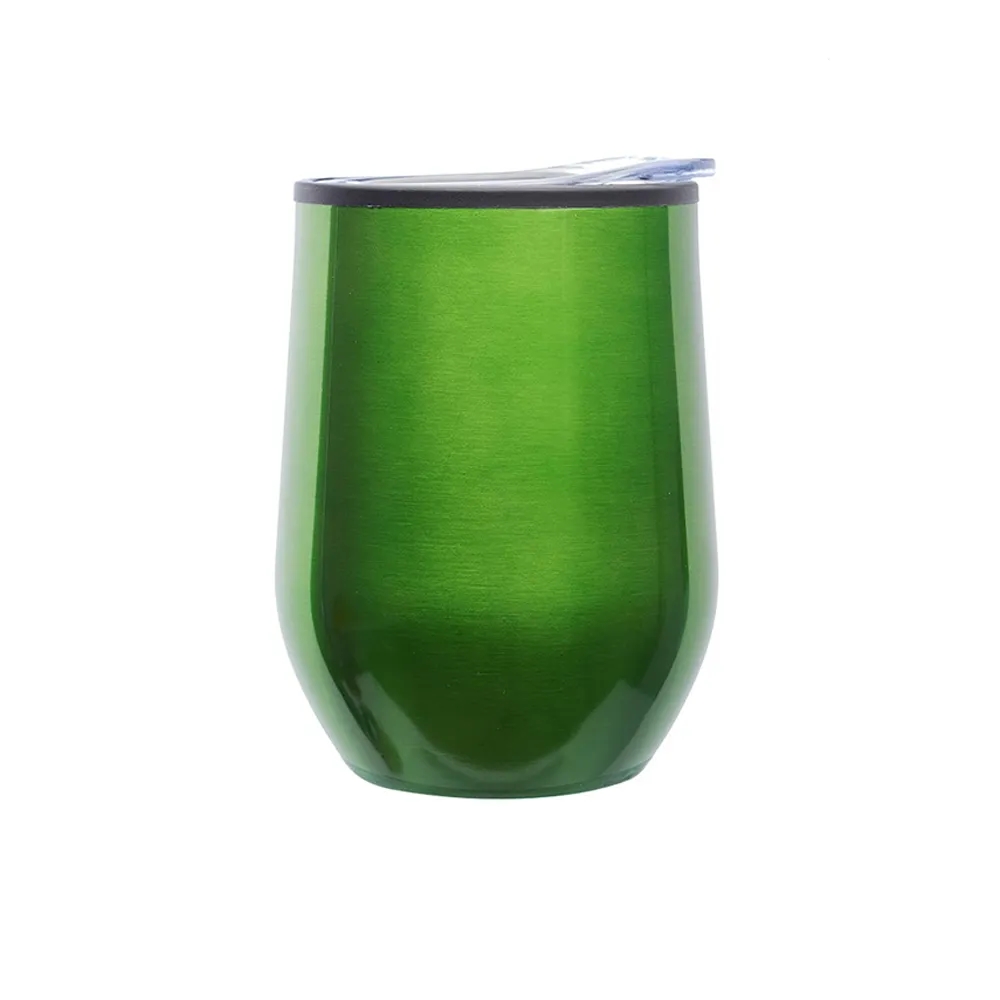 12 Oz Stemless Wine Glasses Tumbler w/Lid 4