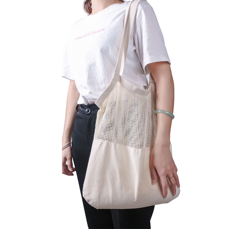 Jamaica Mesh Calico Tote Bag, custom tote bag with logo imprint 6