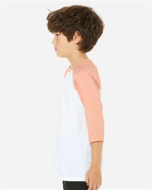 Youth Three-Quarter Sleeve Baseball Tee - 3200Y 1