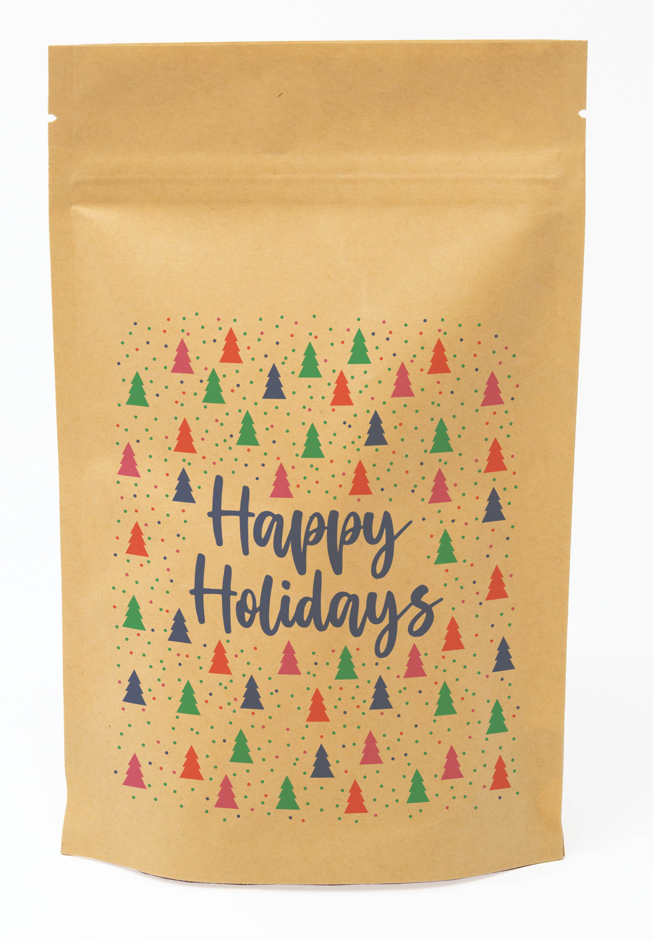 Bold Christmas Trees Predesigned Kraft Barrier Pouch (5"W x 8"H x 2.5"D)