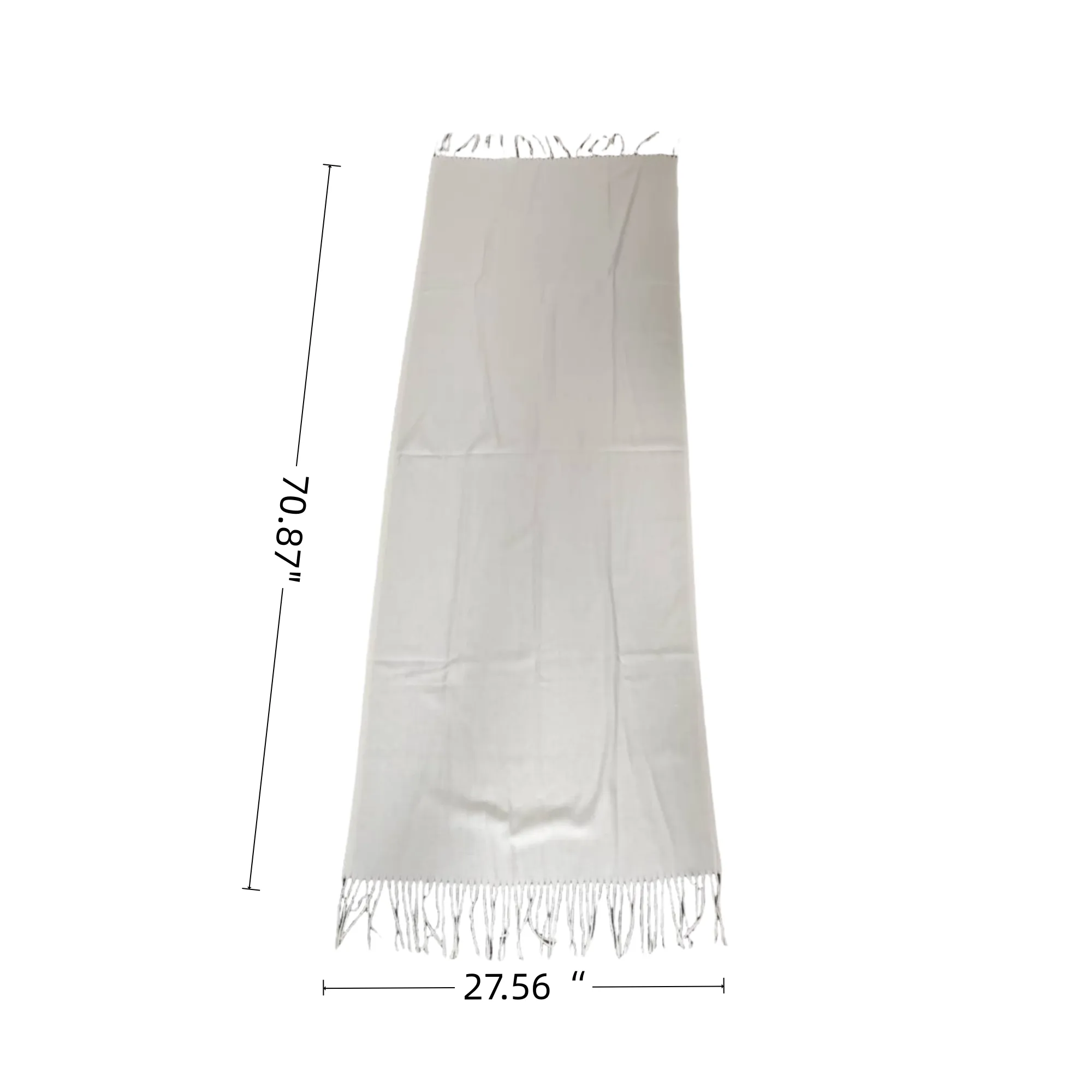 Elegant Faux Cashmere Scarf with Tassels 1
