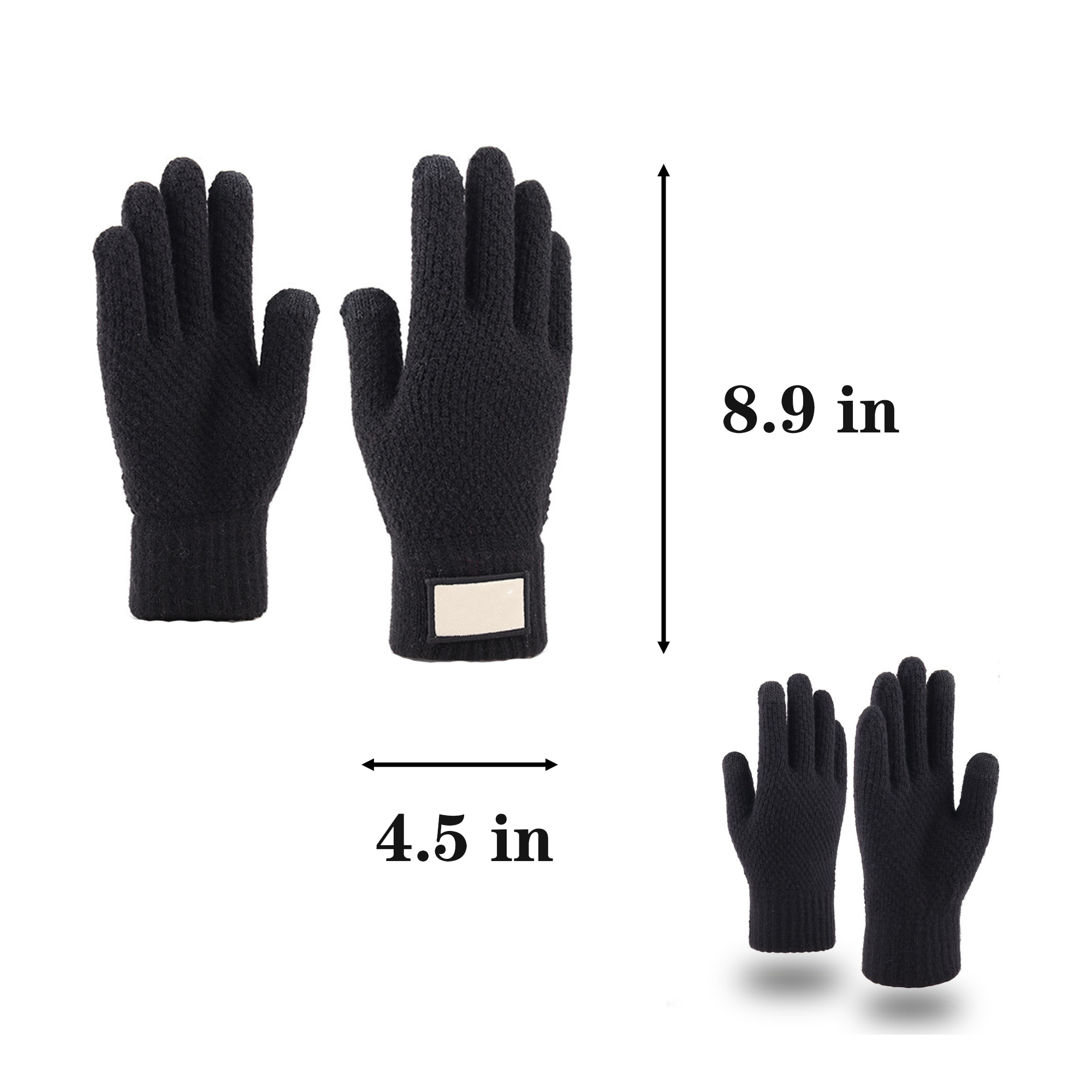 Plush Knitted Warm Cycling Gloves 4
