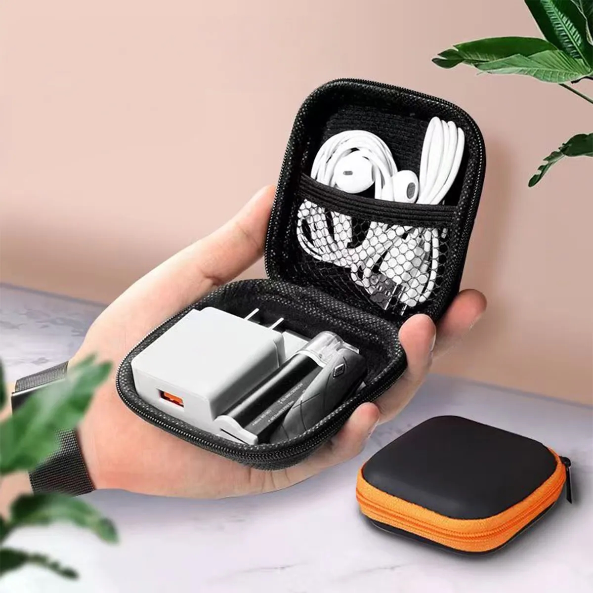 Portable Small Hard Shell EVA Case With Mesh Pocket 4