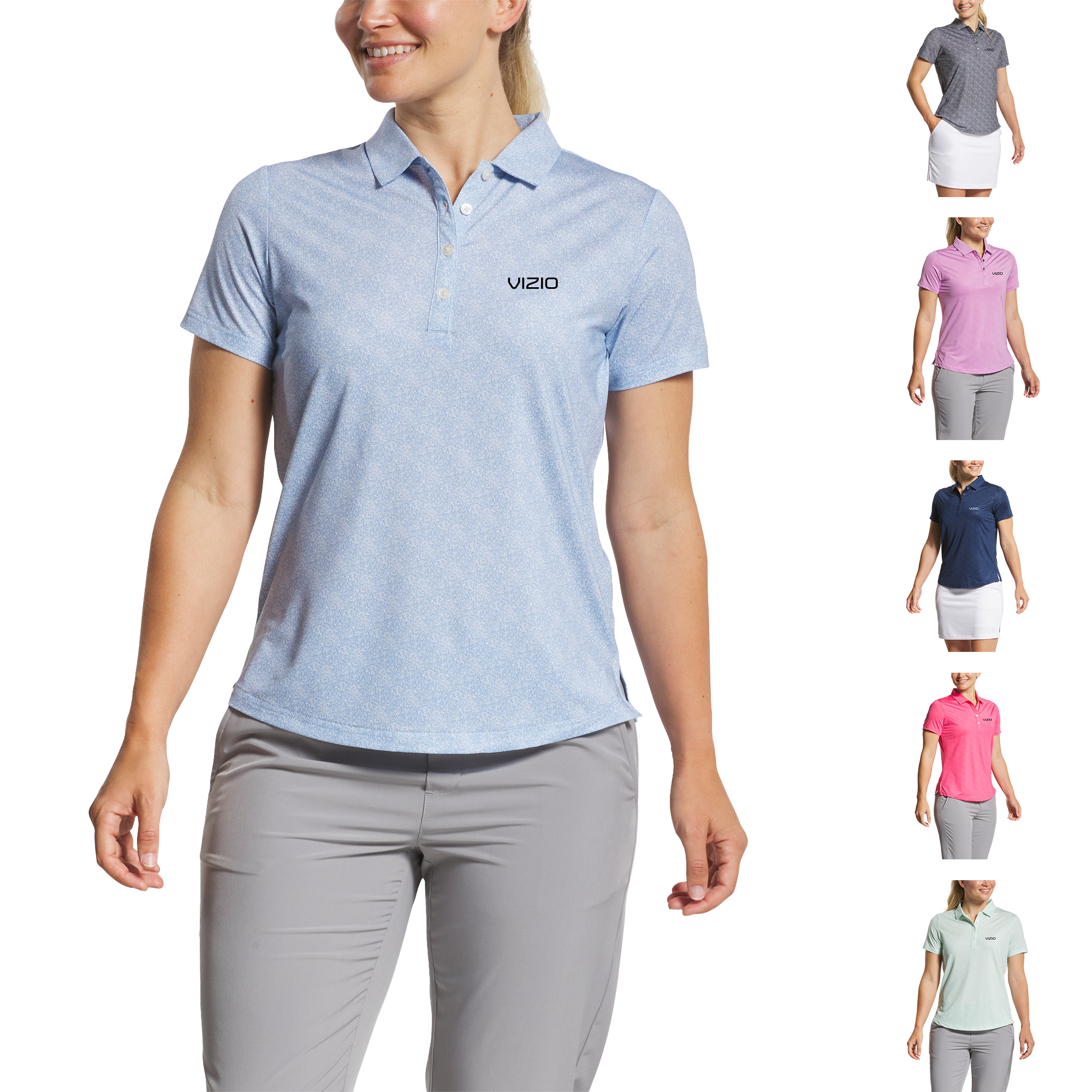 FootJoy Women's Speckle Short Sleeve Print Shirt 8