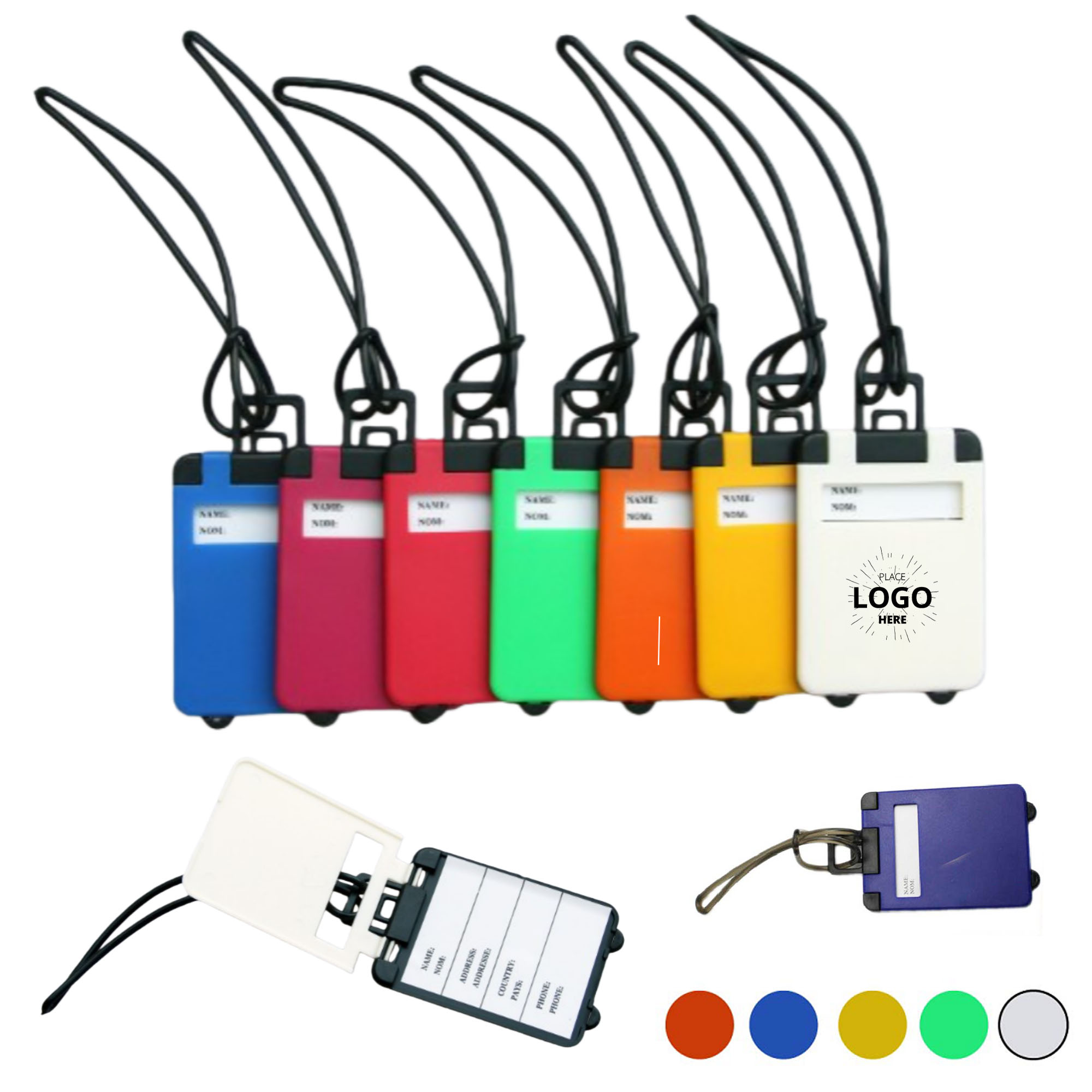Suitcase Shaped Luggage Tag with Pop Up Cover 1
