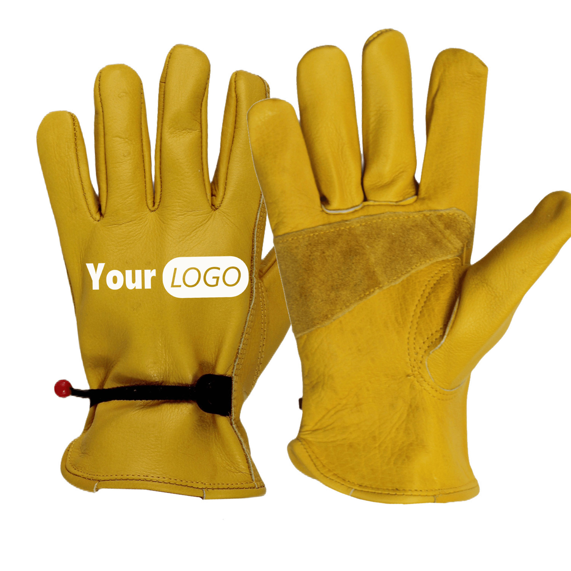 Yellow Cowhide Universal Work Gloves 2