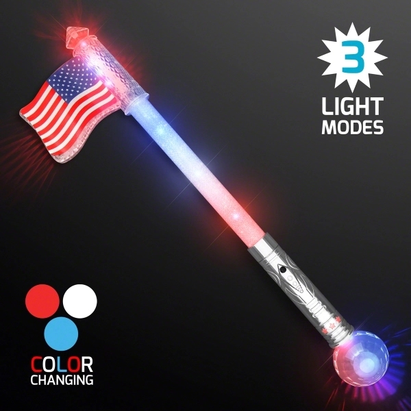 Flashing American Flag LED Jumbo Wand 2