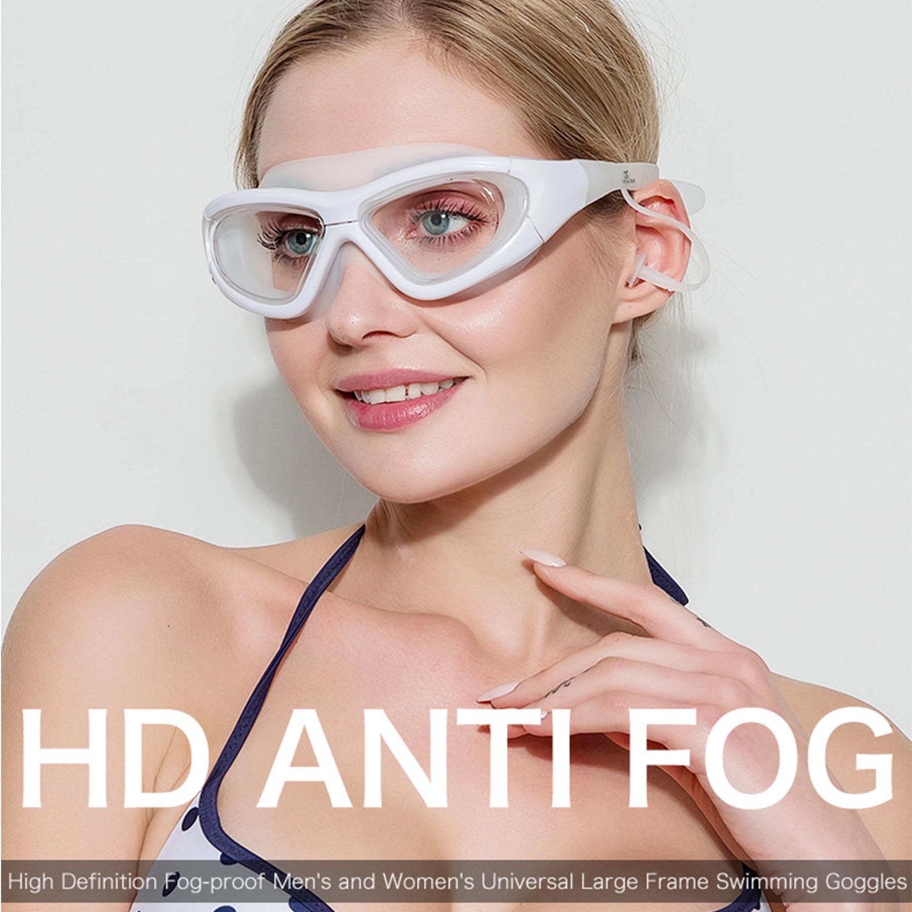 Swim Goggles Anti Fog UV Protection With Earplugs 5