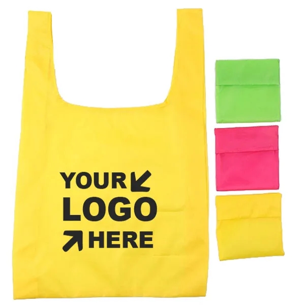 RPET Polyester Foldable Shopping Bag In Pouch 7