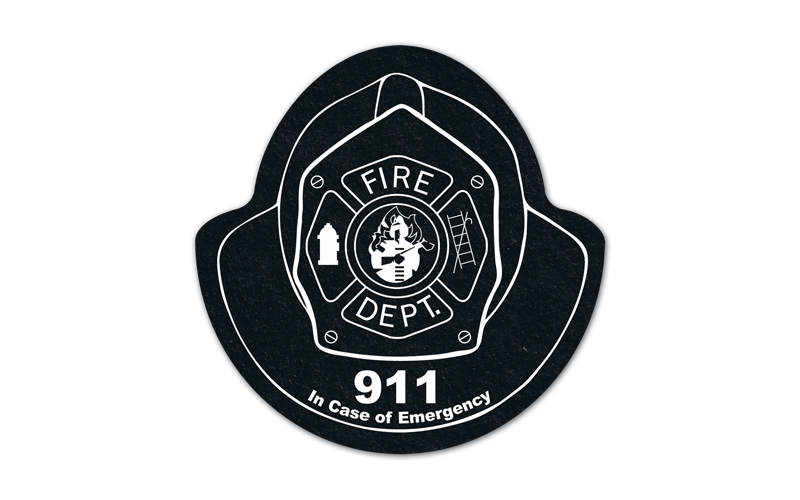 Fire Helmet Flat Tire Coaster