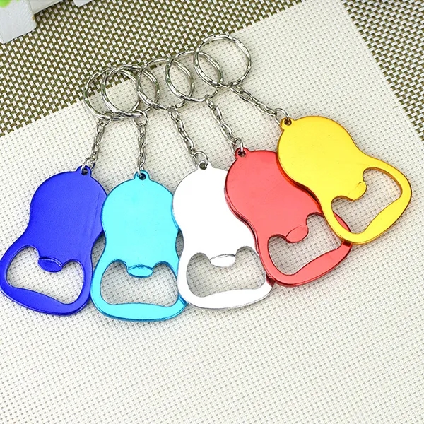 Round Bottle Opener Keychains 2
