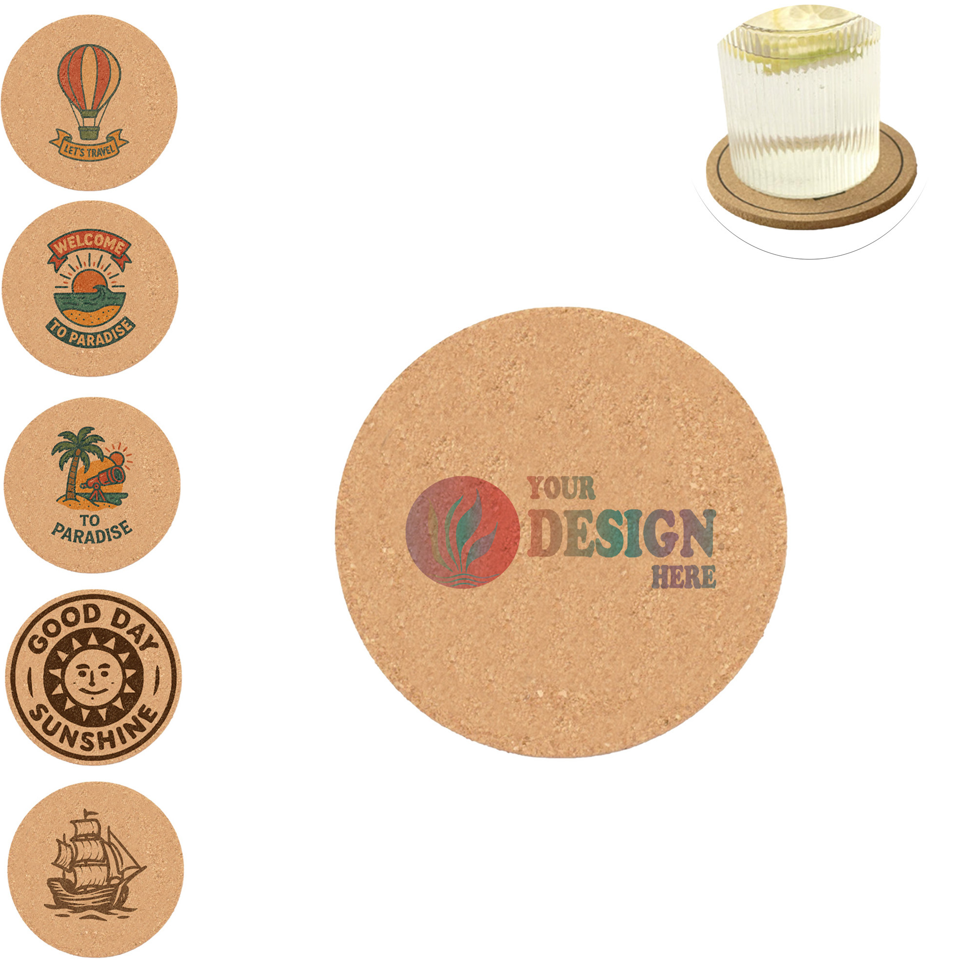 Round Wood Coaster 4