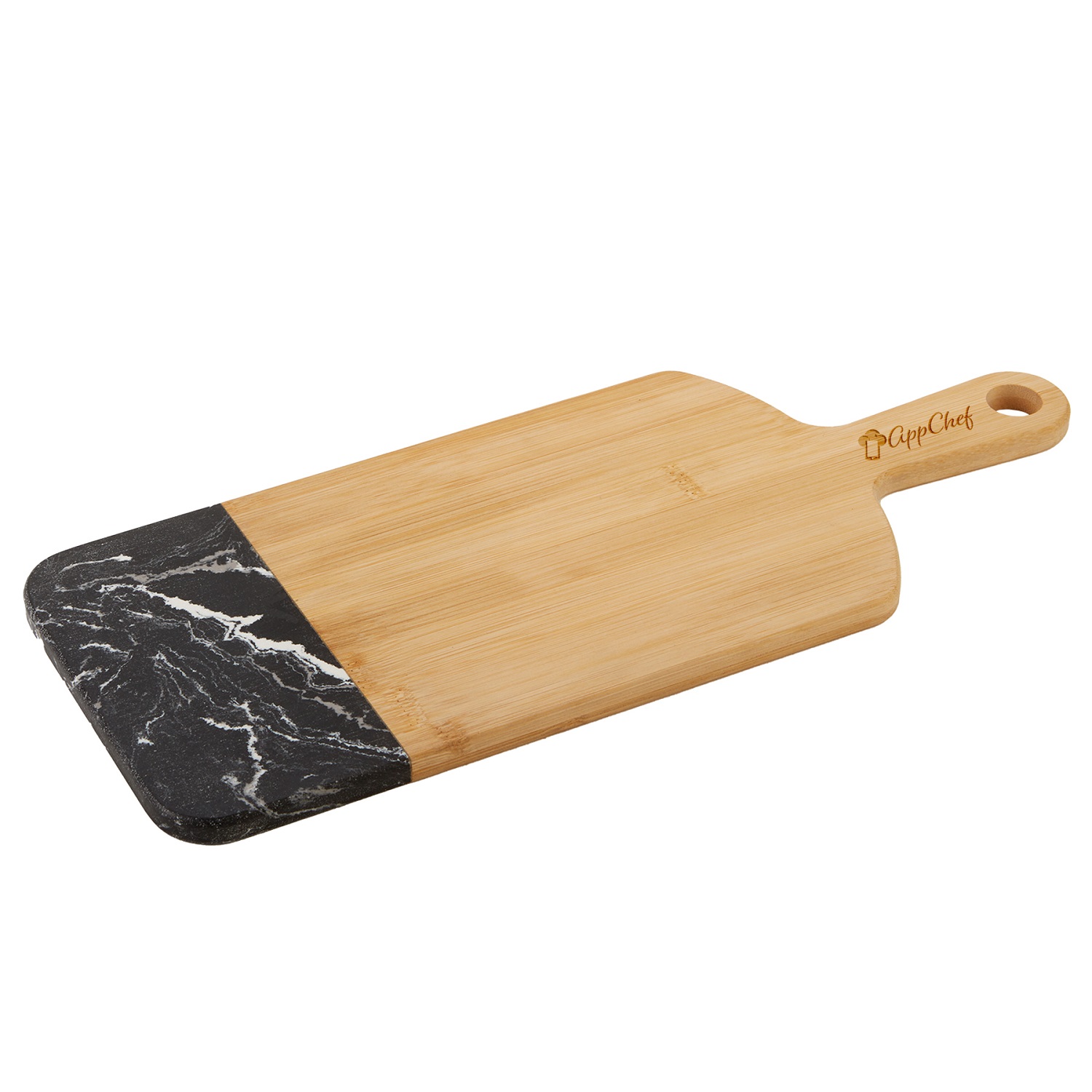 Bamboo Marble Cutting Board with Handle 3