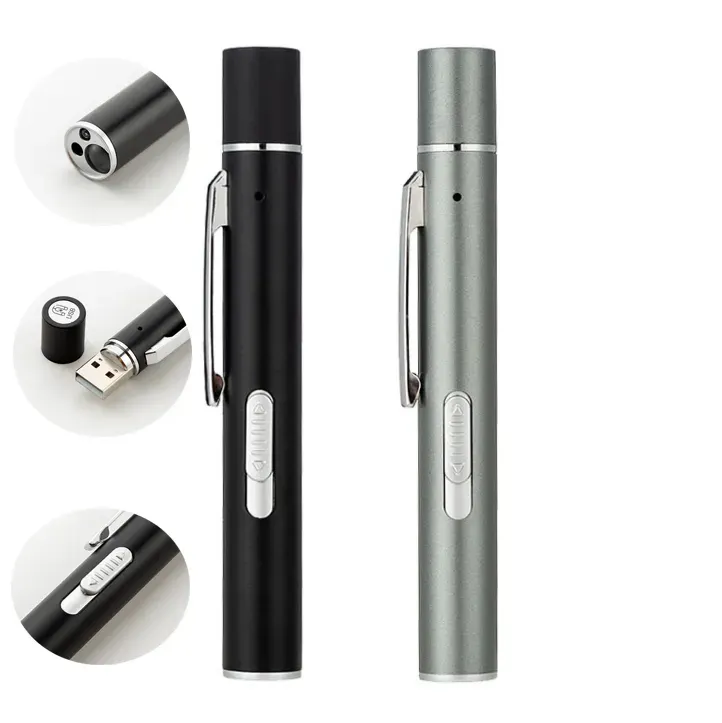 3in1 USB Rechargeable Mini LED Flashlight Pen 1