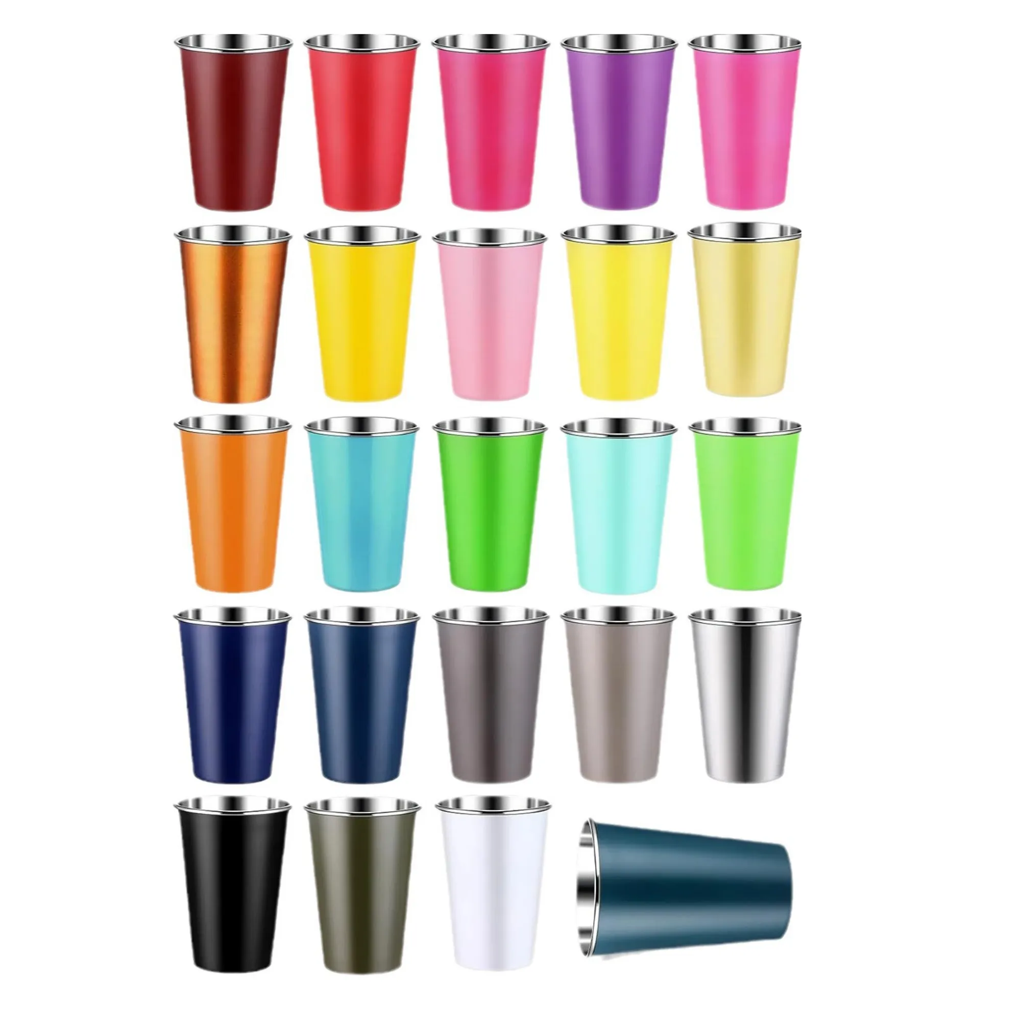 Stainless Steel Shatterproof Stackable Drinking Cup 3