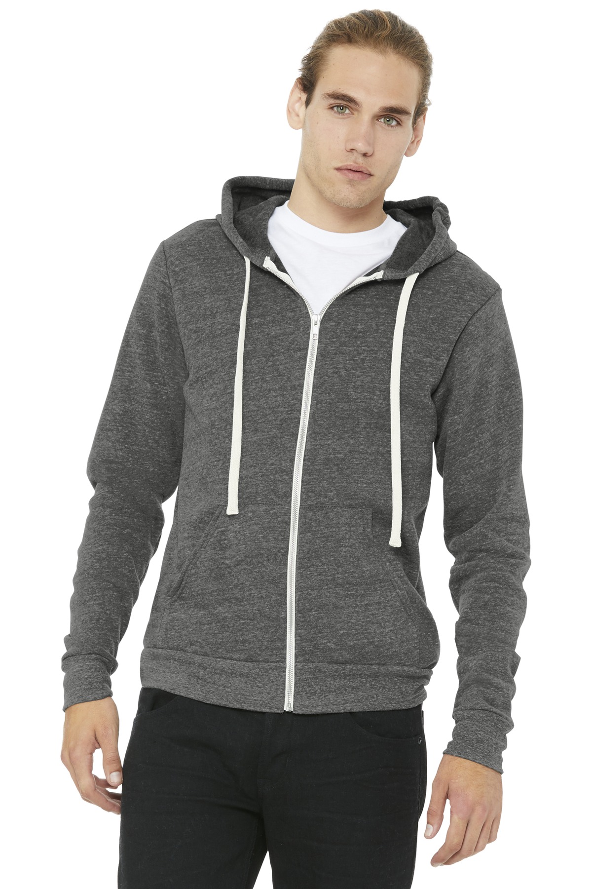 BELLA+CANVAS Unisex Triblend Sponge Fleece Full-Zip Hoodie. BC3909 22