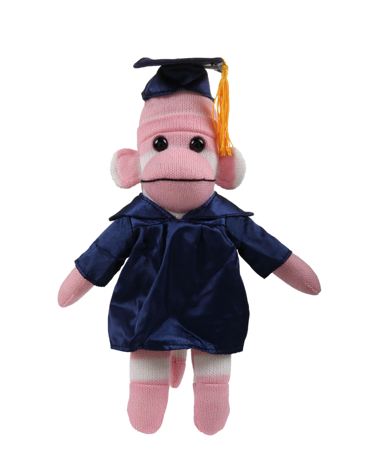Pink Sock Monkey (Plush) in Graduation Cap & Gown 2