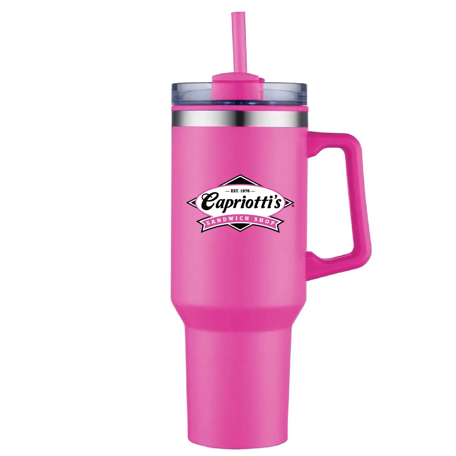 THE HIDRATOR - 40 oz. S/S TRAVEL MUG WITH HANDLE AND STRAW 9