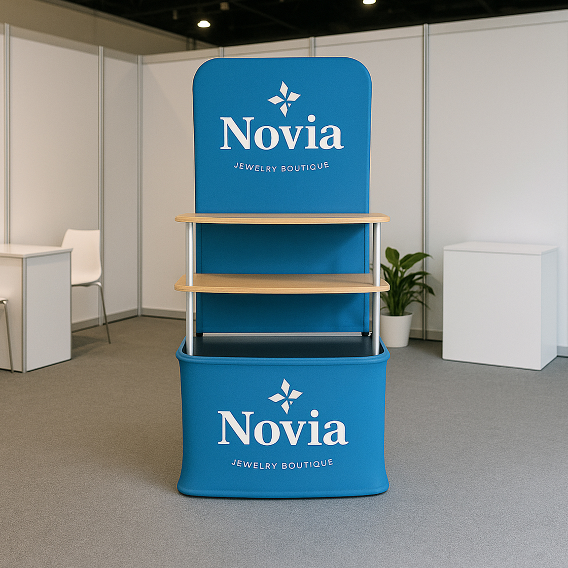 Fabric Backwall Display Rack - Double Sided (Graphic only) 1