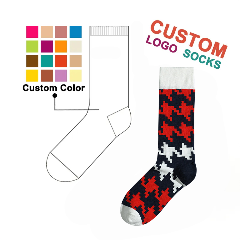 Casual Jacquard Mid Calf Crew Cotton Socks 10