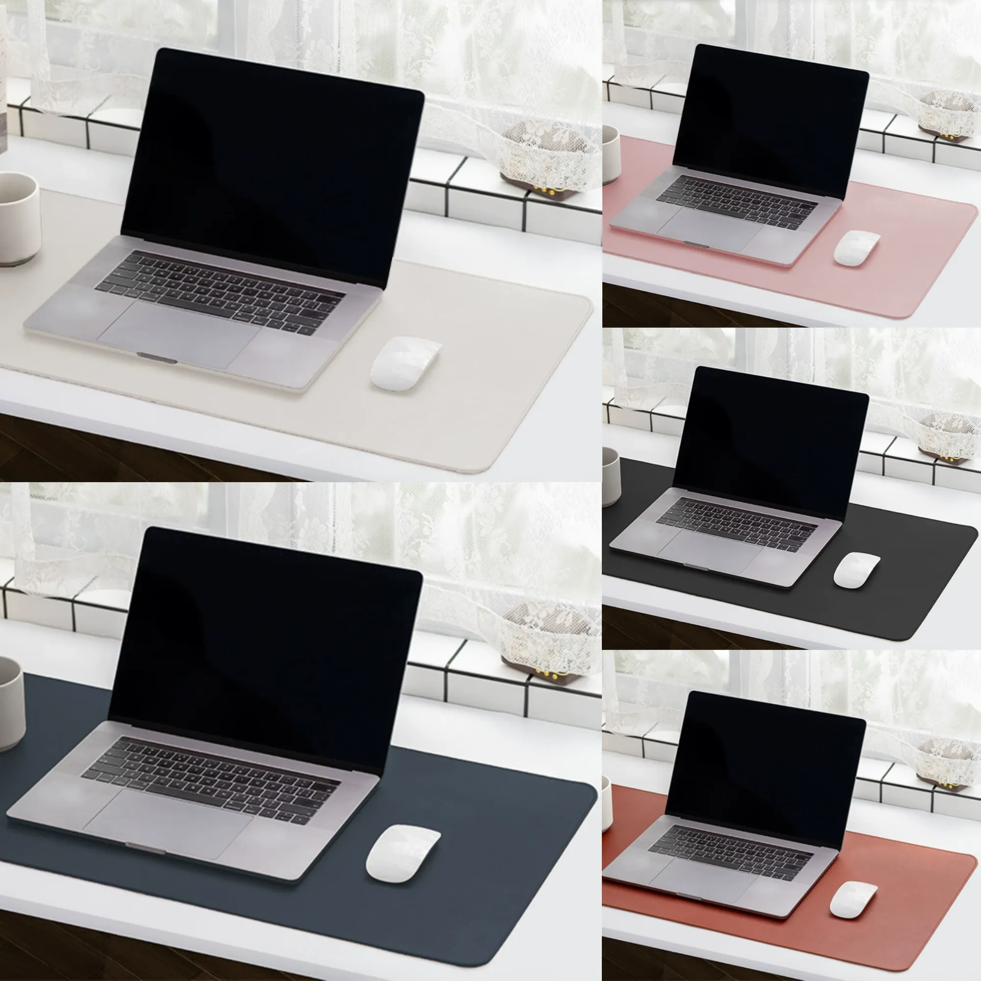 Large Mouse Pad Desk Mat With Cork And Leather 4