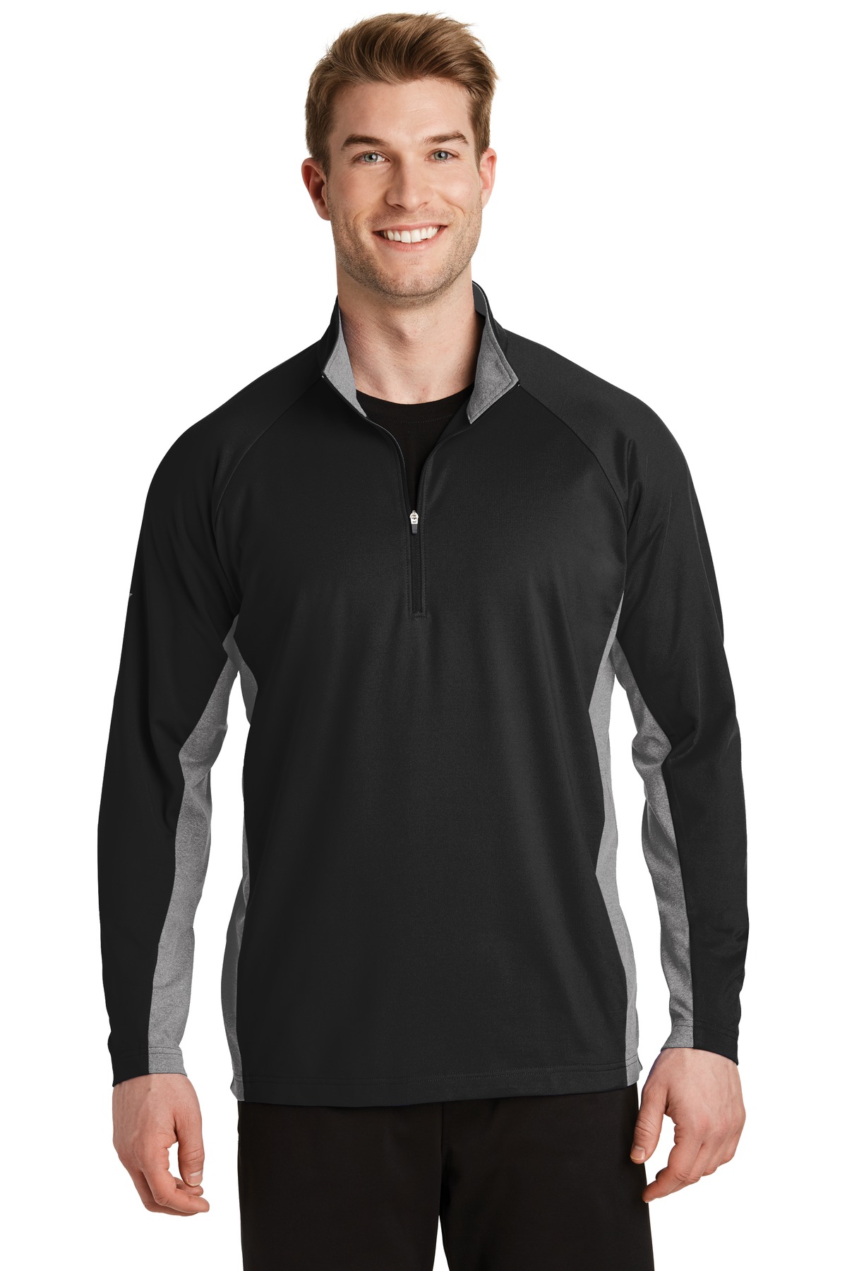 Sport-Wick Stretch Contrast 1/4-Zip Pullover