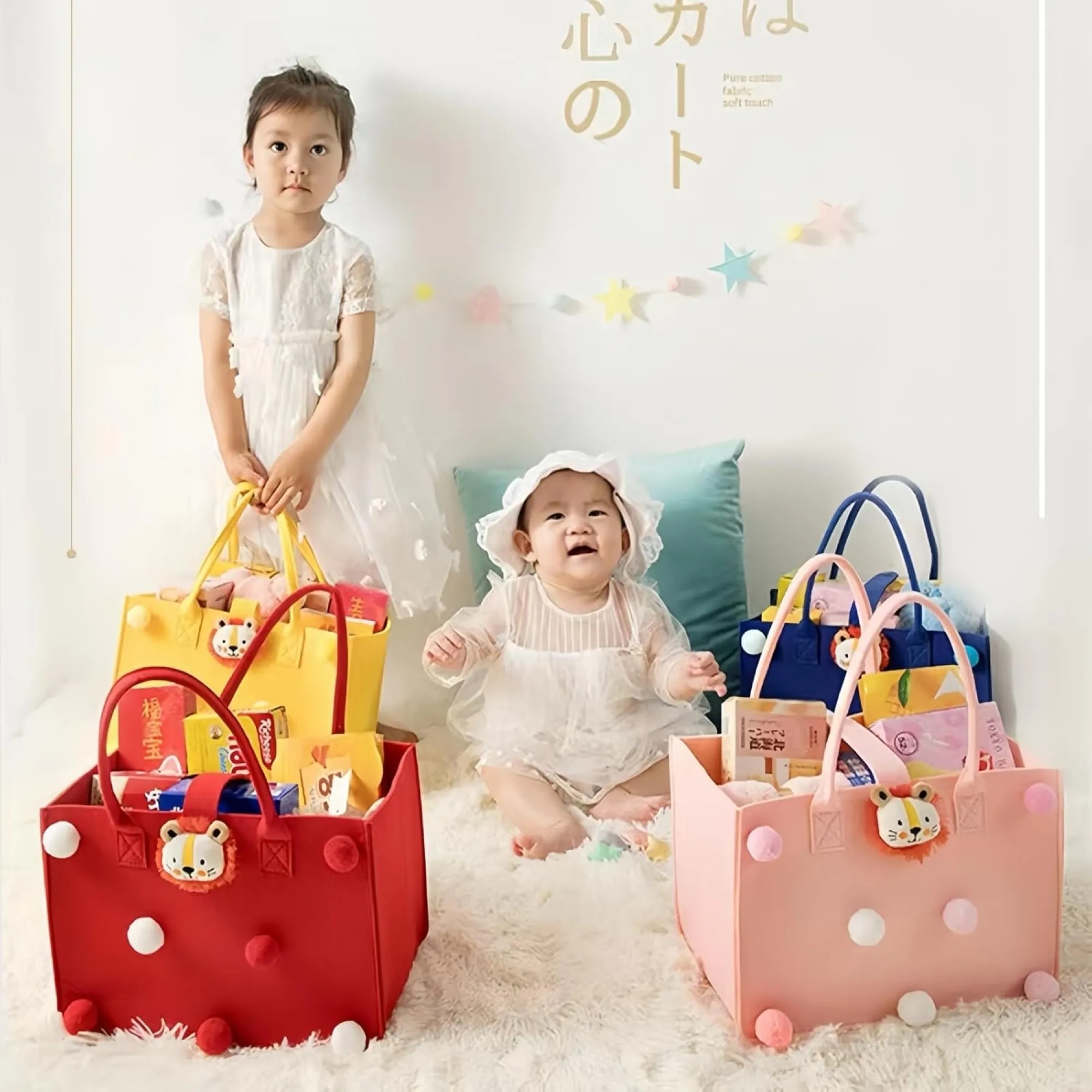 Large Capacity Felt Tote Bag, custom tote bag with logo imprint 2