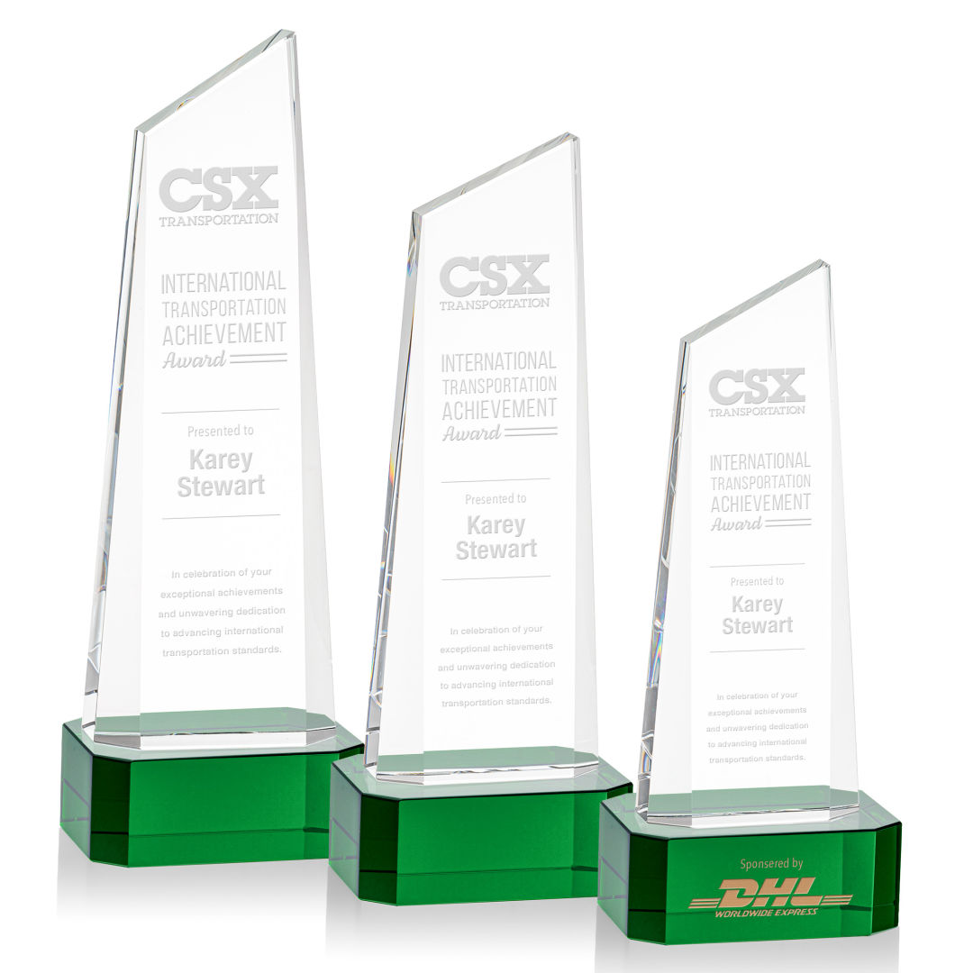 Belmont Tower Award on Padova Base - Green