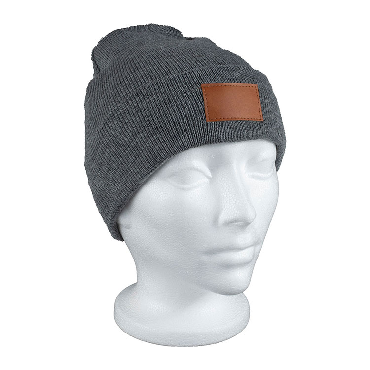 "TIBURON" Fashion and Performance Knit Cuffed Beanie with Patch 24