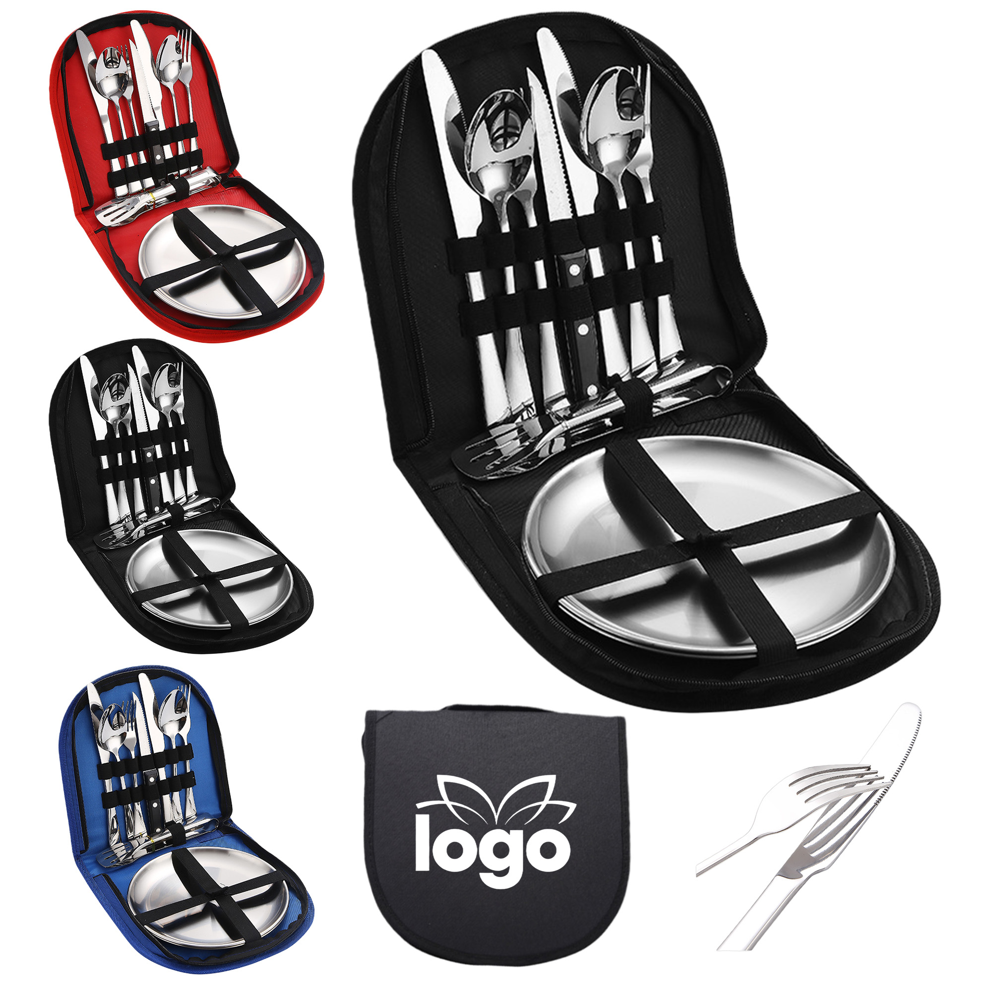 Portable Silver Tableware Set 3