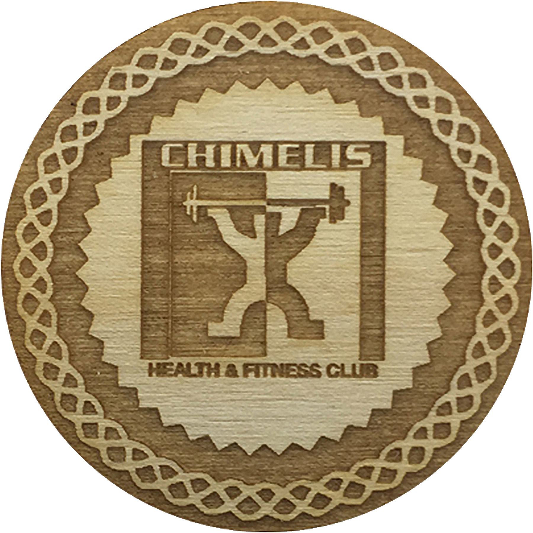 Wood Poker Chips: 1 Side Imprint 8