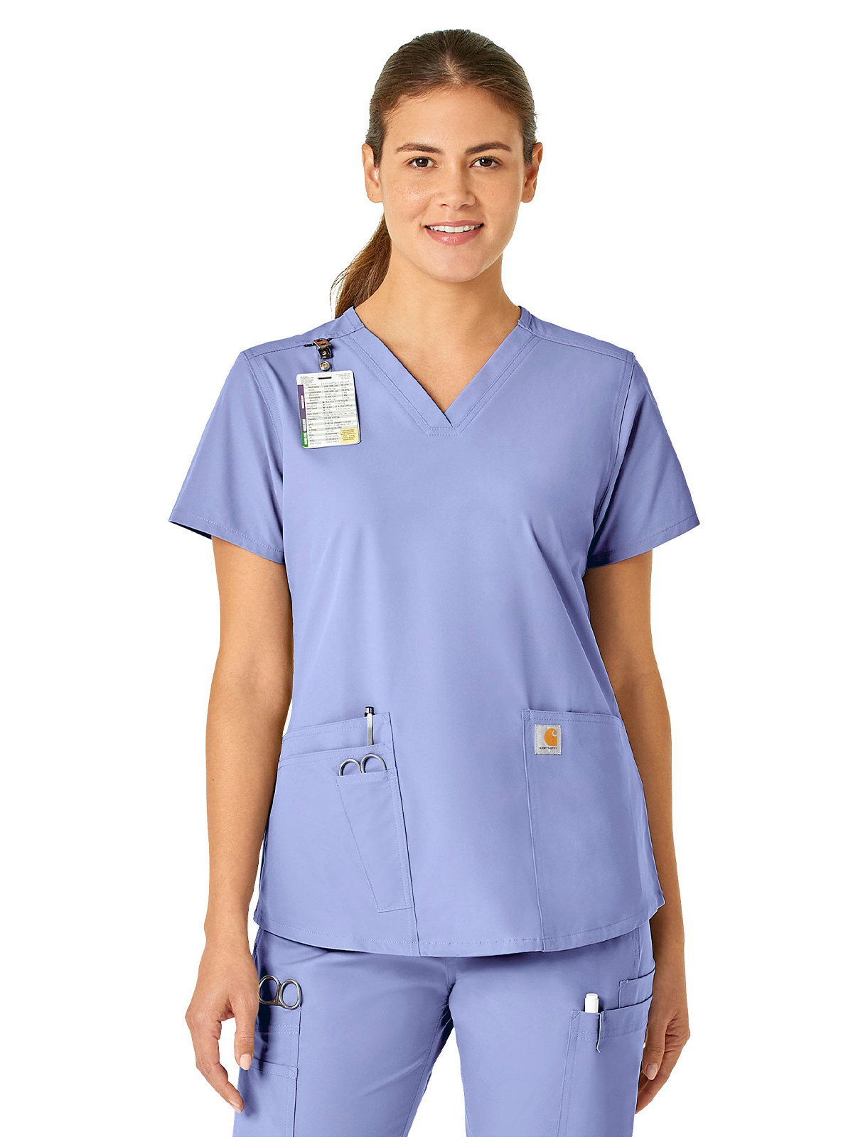 Carhartt Scrubs - Force Essentials - Women's Five-Pocket Modern Fit V-Neck Top