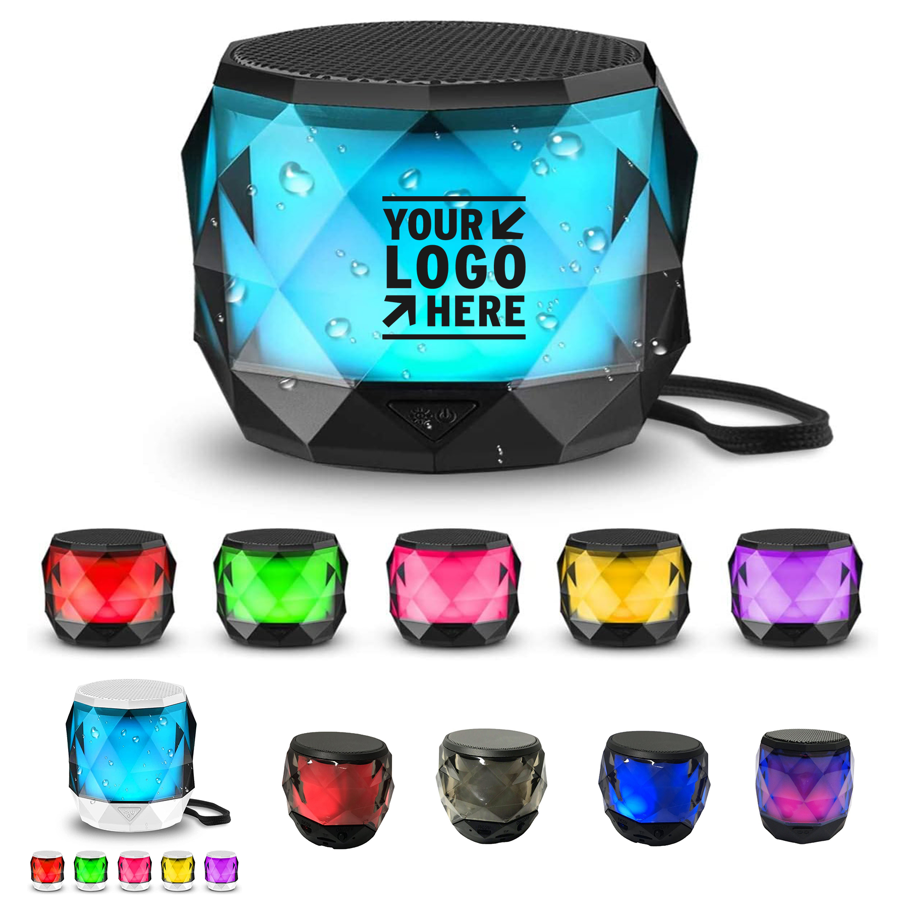 7 Color LED Auto-Changing Portable Night Light Wireless Magnetic Waterproof Bluetooth Speaker 2