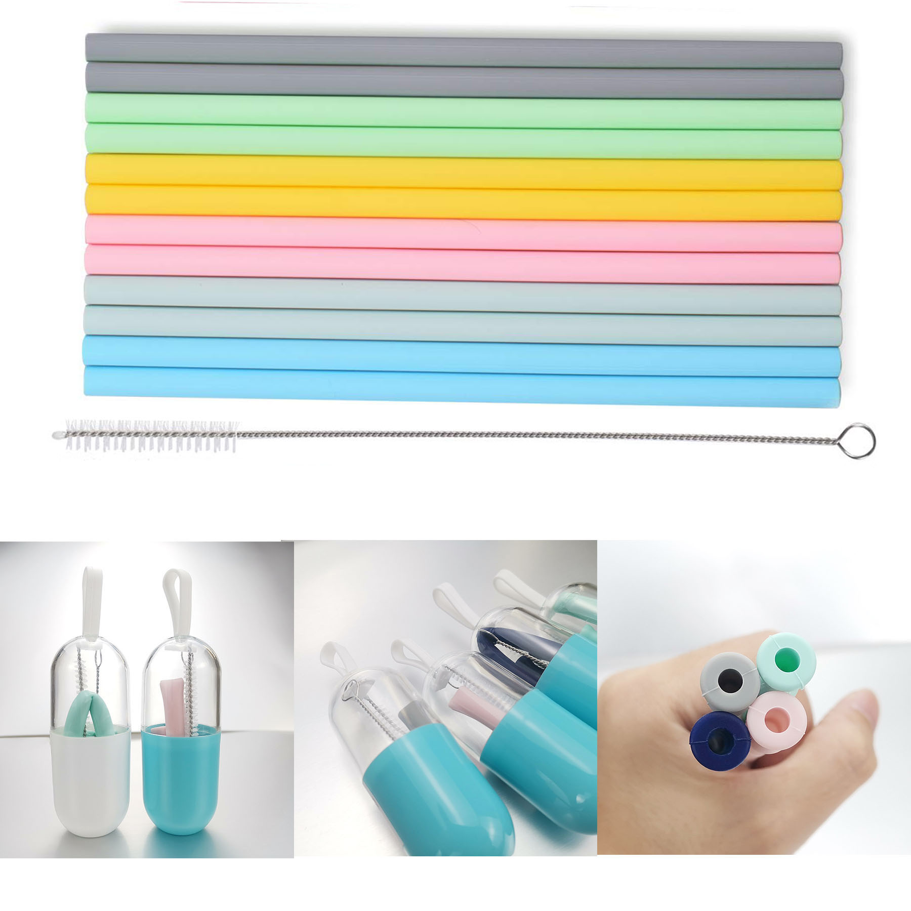 Silicone Reusable Folding Drinking Straw 2