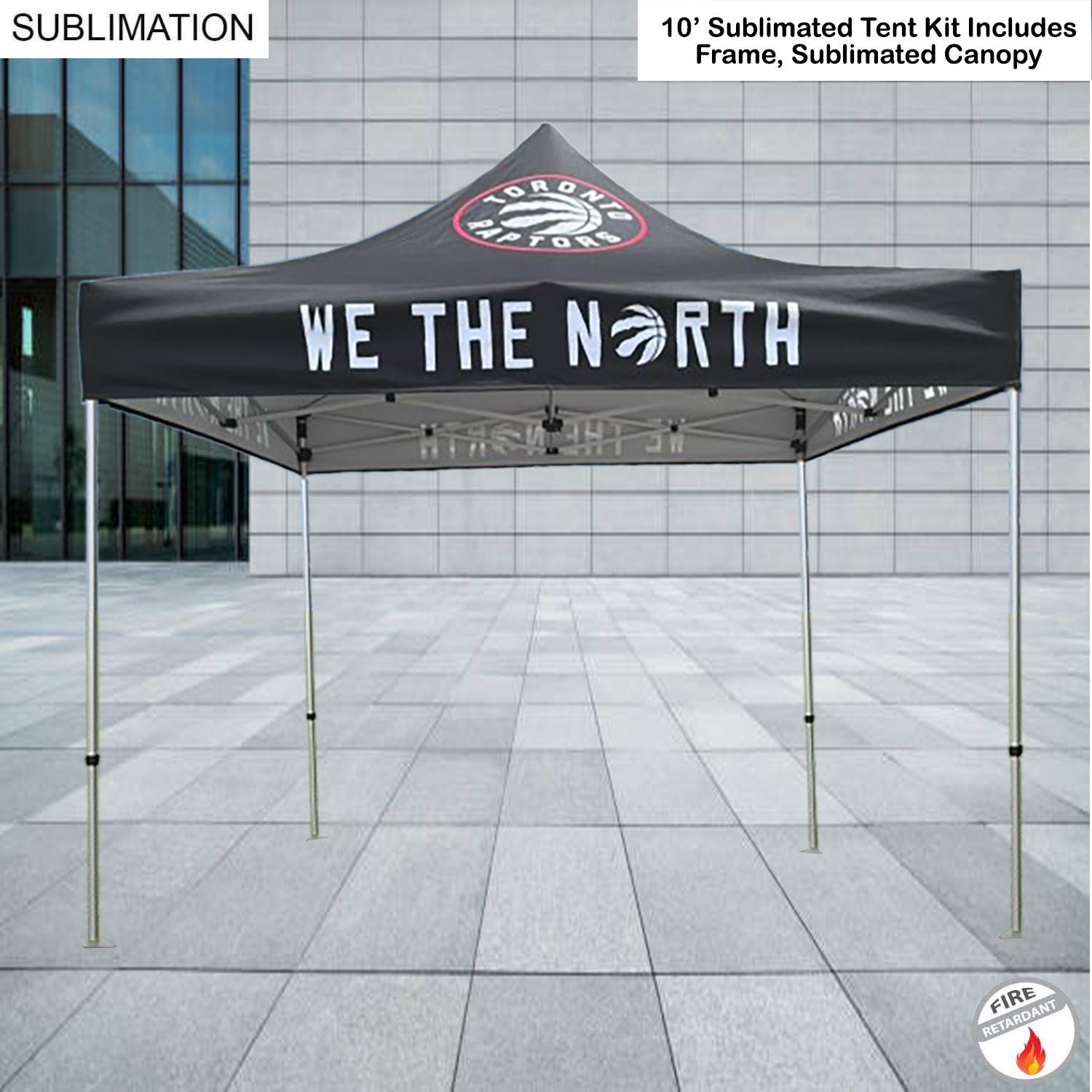 10' Premium Sublimated Tent Kit, Includes Premium 40mm Aluminum Frame and Canopy only 13