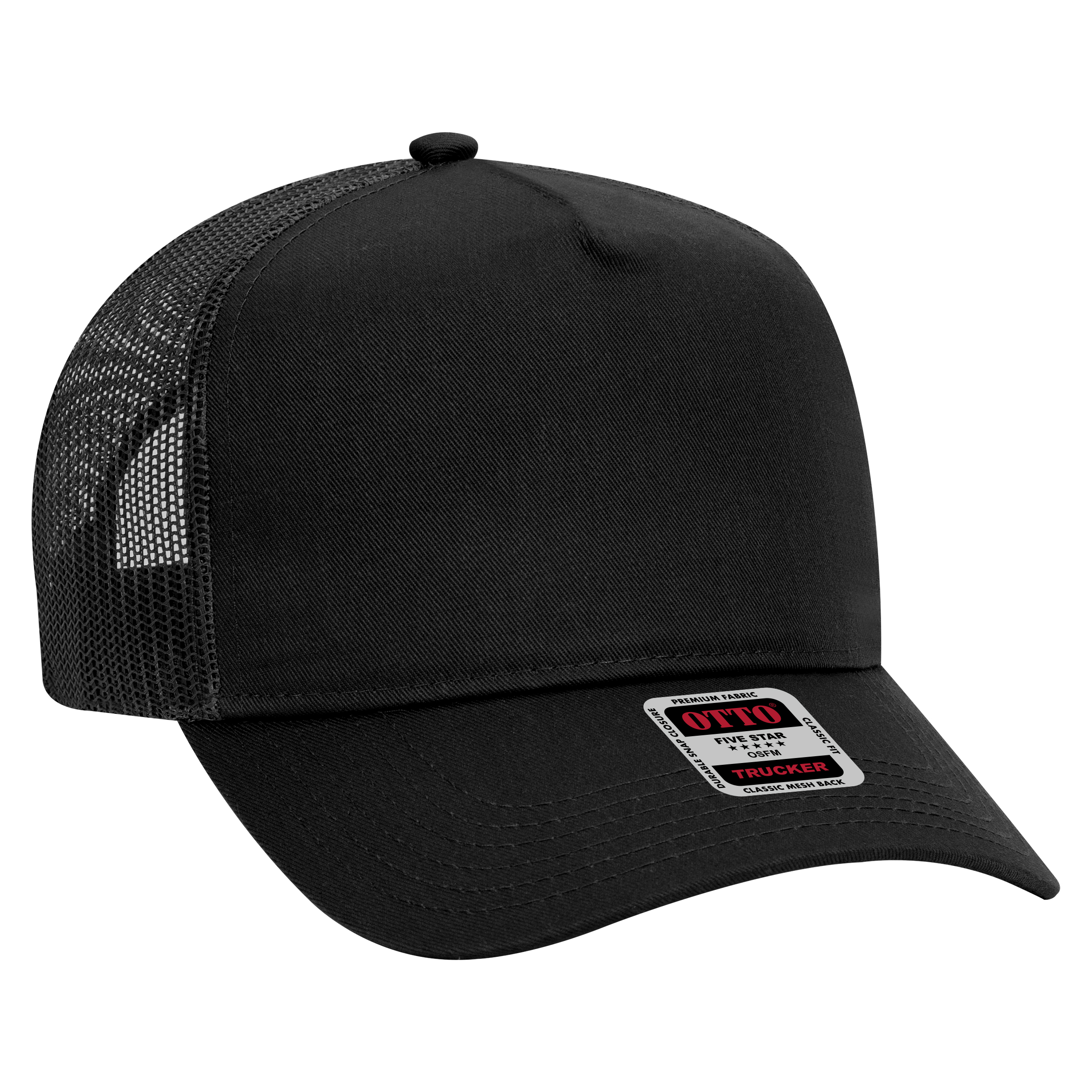 OTTO CAP® 5 Panel Mid Profile Mesh Back Trucker Hat 43