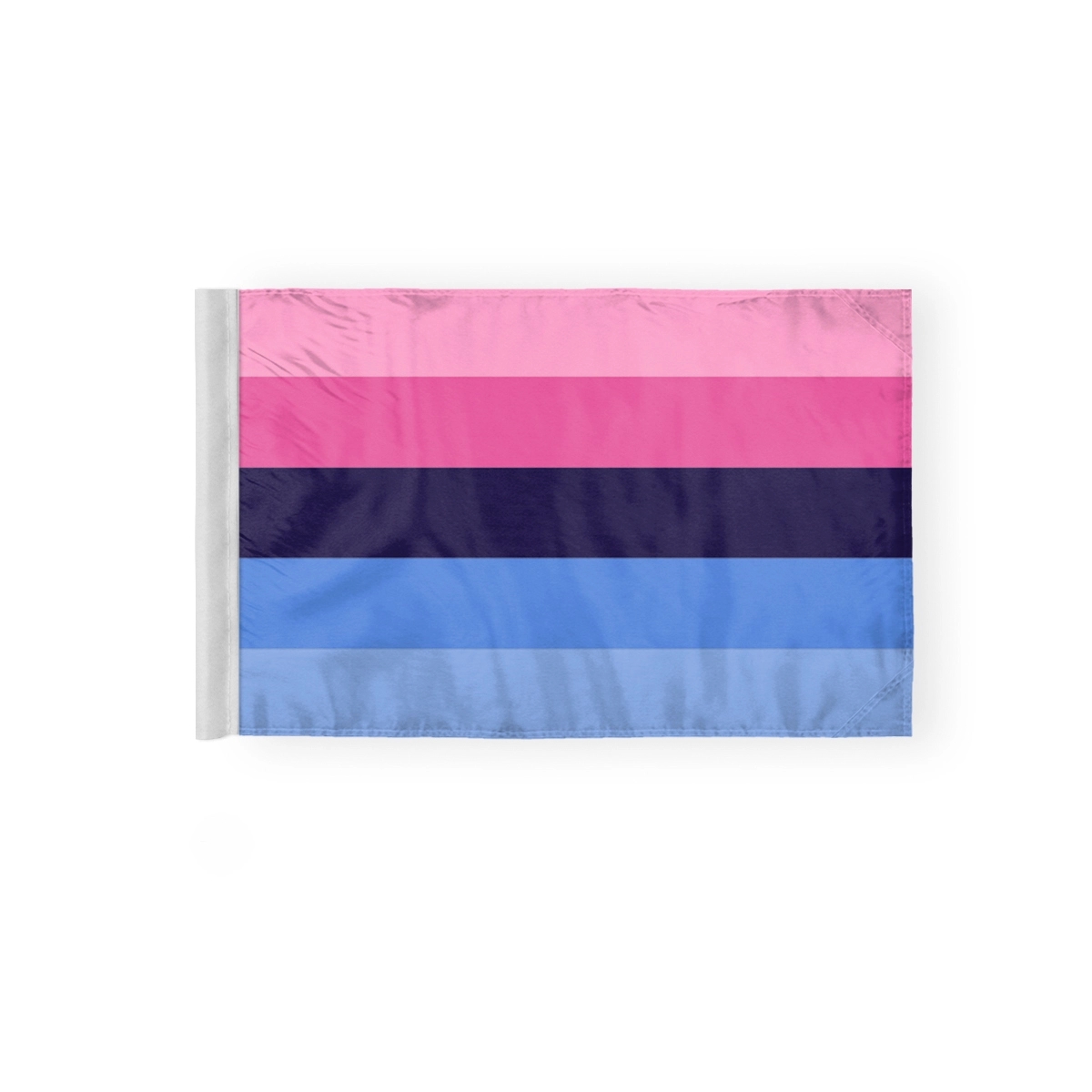 6''x9'' 2ply wPoly Omnisexual Motorcycle Flag 1