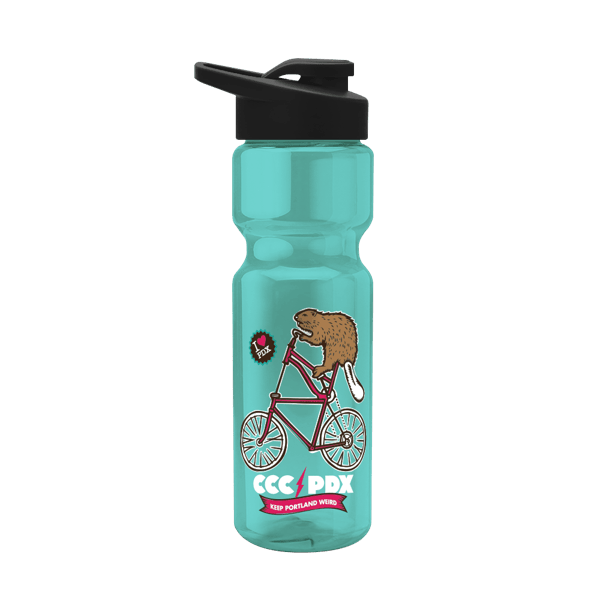 Blazer 28oz Transparent Bike Bottle w/Drink-thru Lid 494
