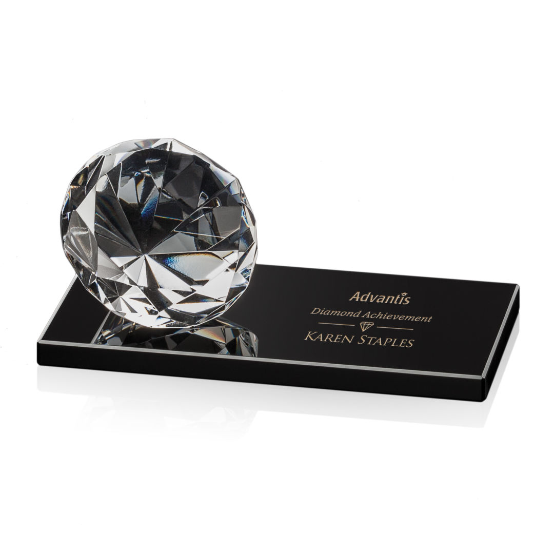 Gemstone Award on Black - Diamond 12