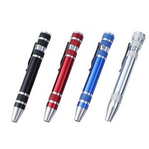 8 Bit Screwdriver Multi Function Tool With Aluminum Barrel And Pocket Clip 10