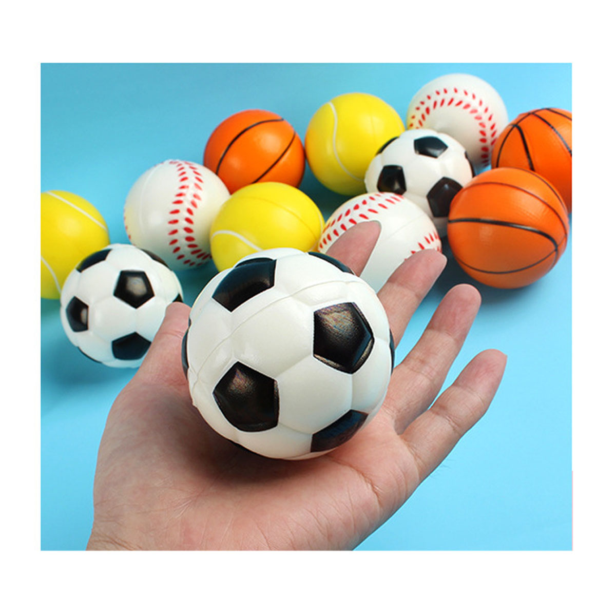 PU Anti-Stress Basketball, Baseball, Football &Tennis Ball 3
