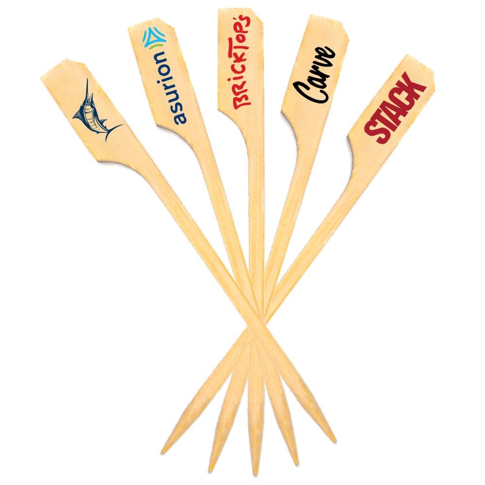 3.5 Inch Custom Toothpicks - Boat Oar Picks - Color Printing 2