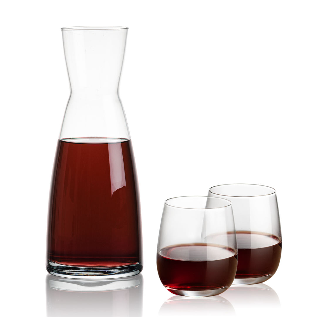 Winchester Carafe & Crestview Stemless 1