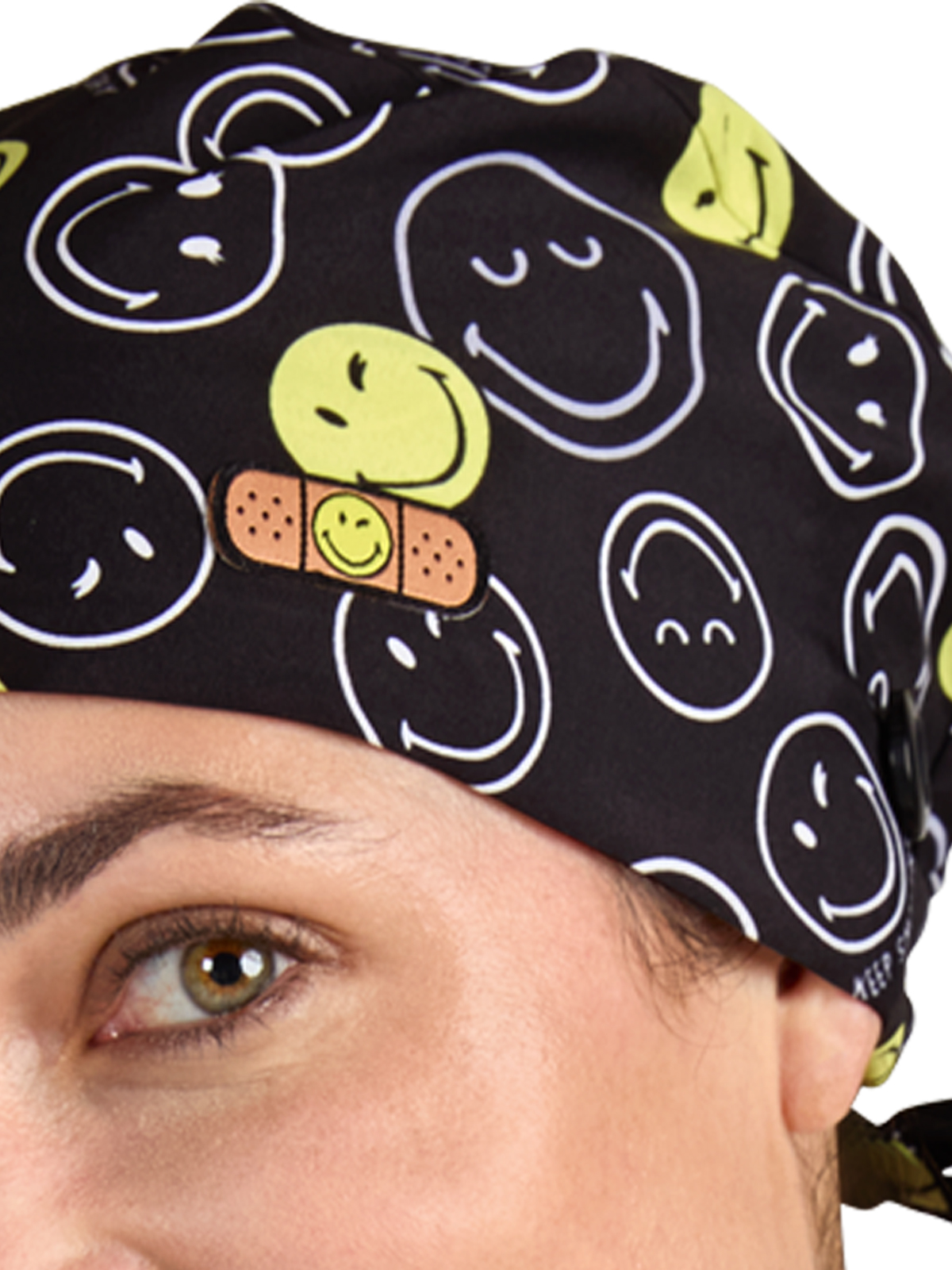 koi - Smiley World - Unisex Printed Breathable Stretch Scrub Cap 2