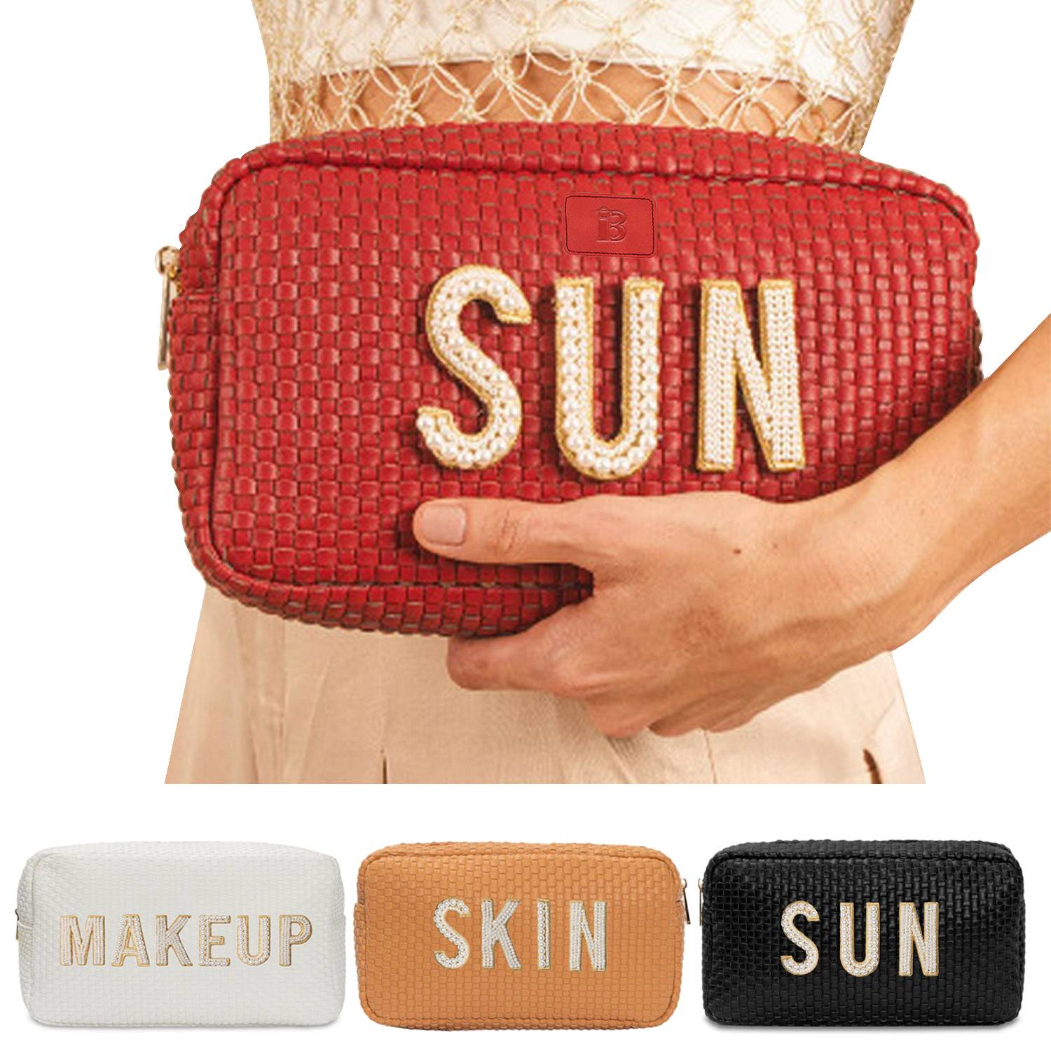 Jute Simple waterproof travel toiletry bag 2