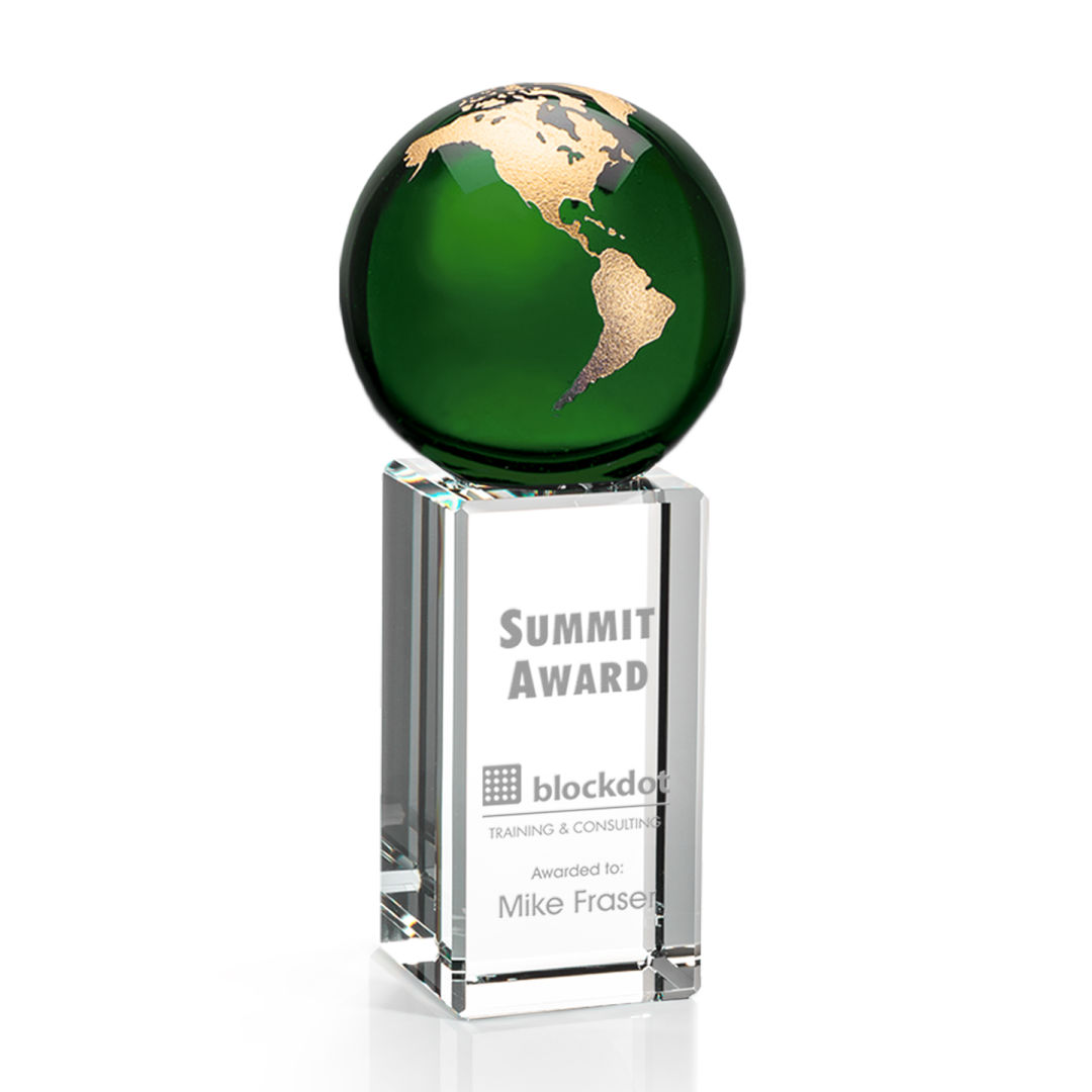 Luz Globe Award - Green/Gold 13