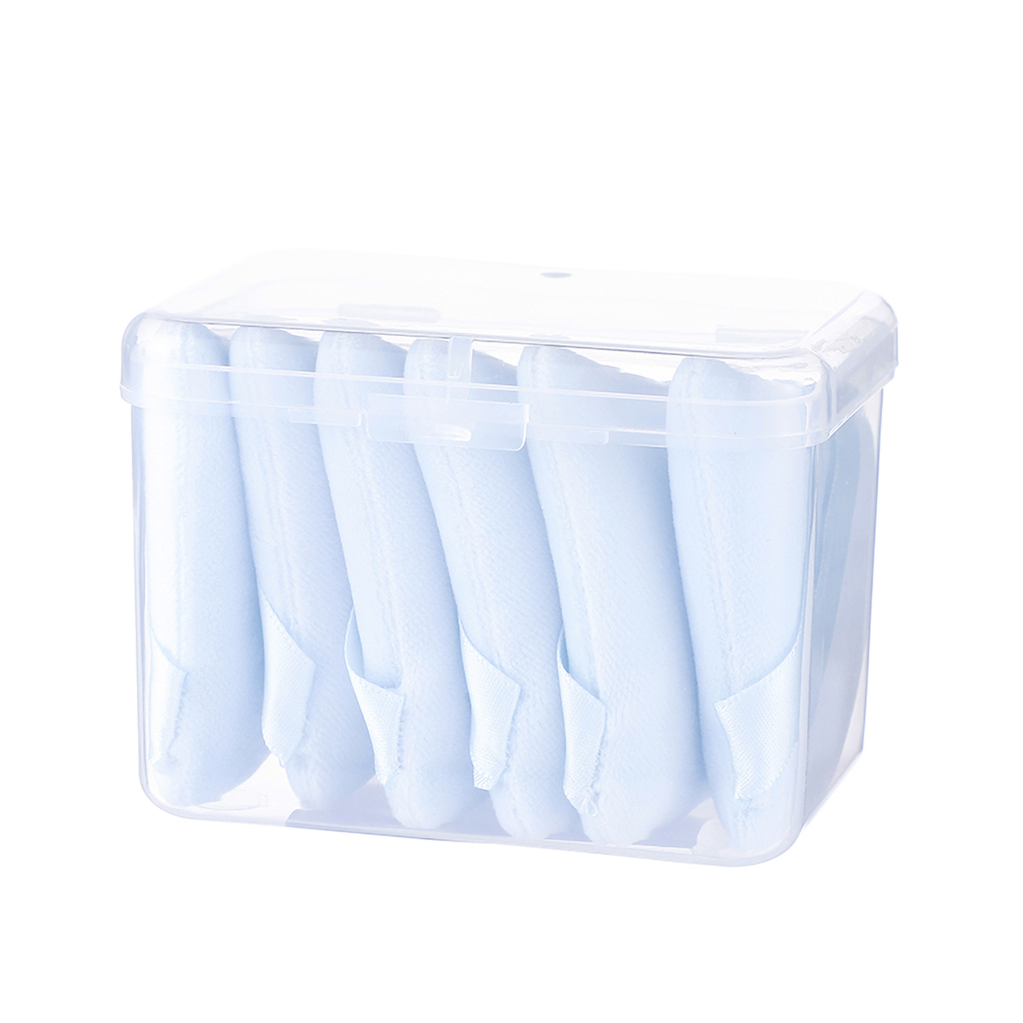 Triangle Powder Puffs Soft Velour 6PCS Makeup with Case 11