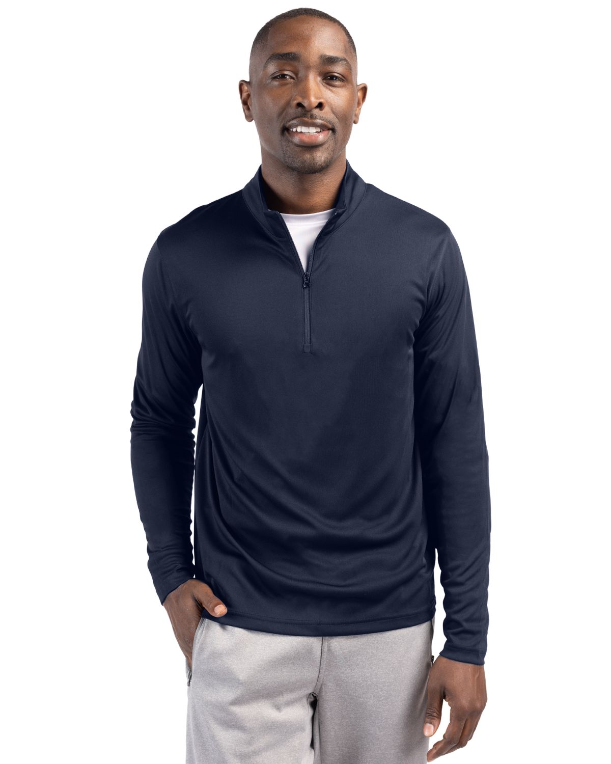 Clique Spin Solution-dyed Performance Interlock Mens Half Zip 16