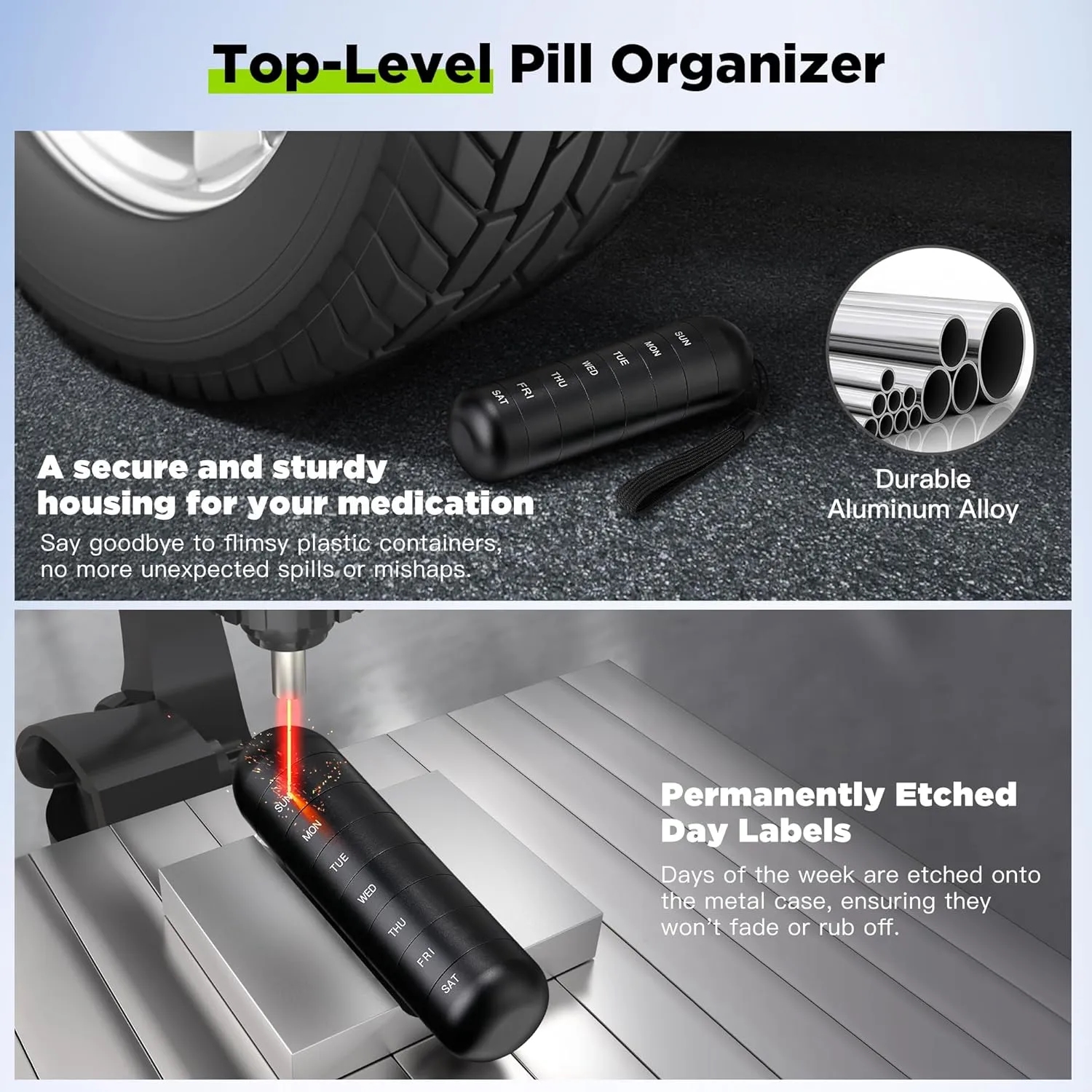 Waterproof Detachable Weekly Pill Organizer Box 3